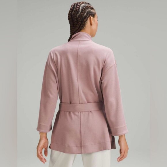 Lululemon Ribbed Softstreme Belted Wrap Twilight Rose - Picture 2 of 11